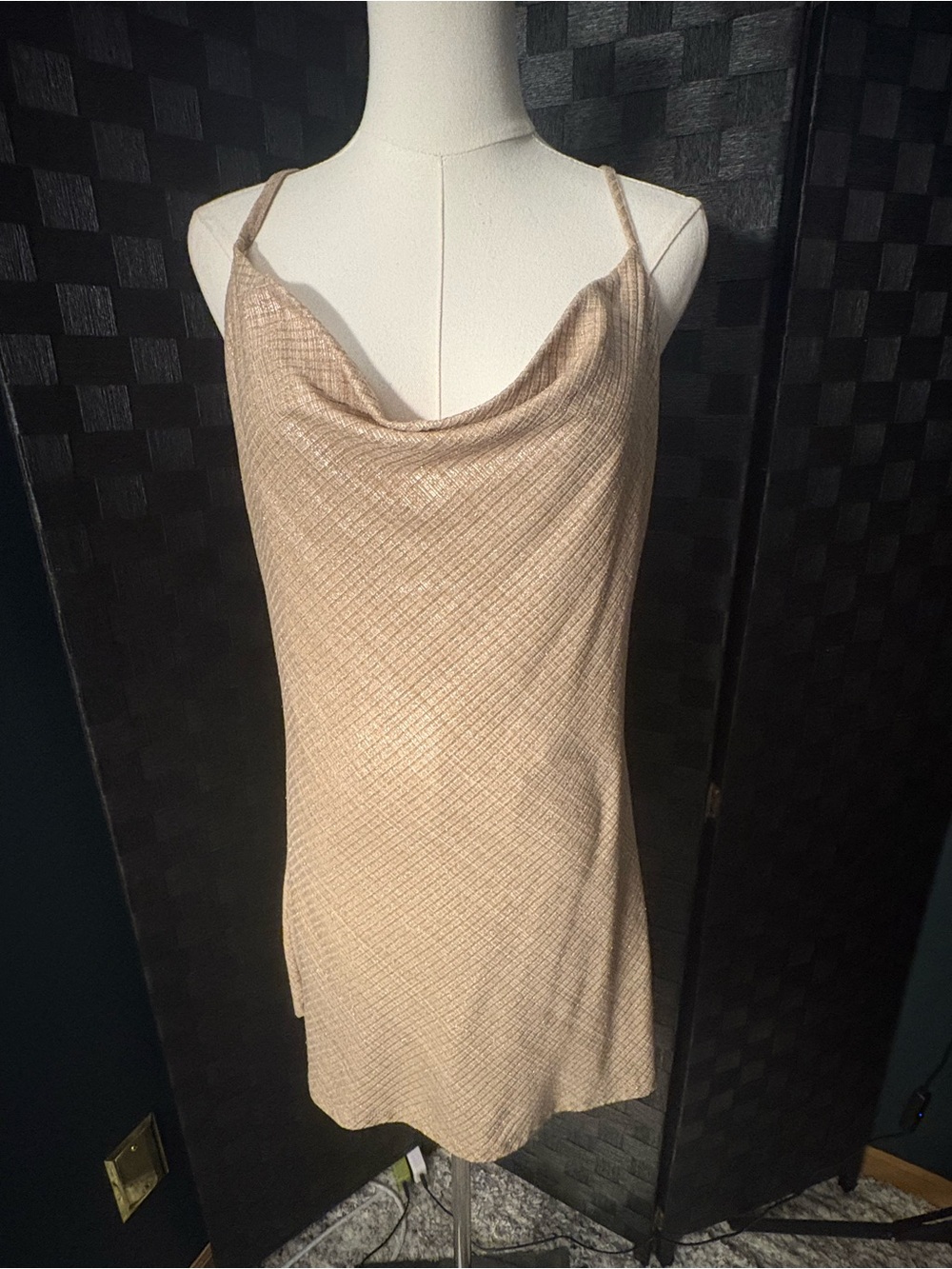 Forever 21 Cowl Neck Slip Dress in Champagne